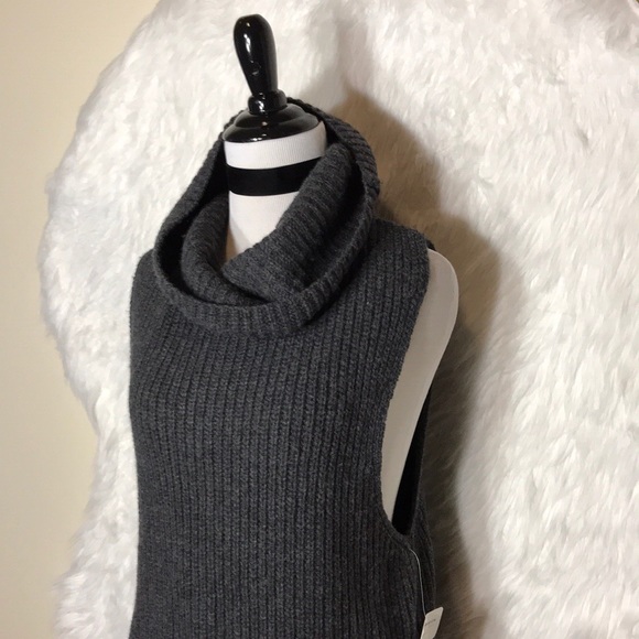Free People Gray Need It Now Sleeveless Turtleneck - Picture 4 of 8